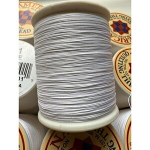 Lot‎ of 30 Spools WHITE Americana Quilting Thread 150 Yards 100% Glacéd Cotton